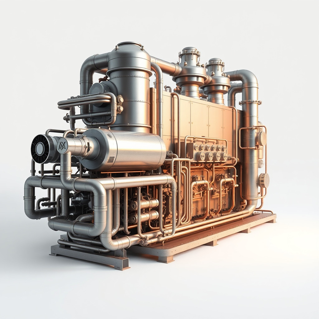 Industrial Engine Model Pack with PBR Textures Low-poly 3D model_4