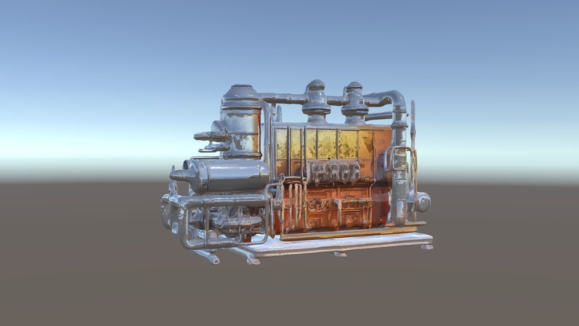 Industrial Engine Model Pack with PBR Textures Low-poly 3D model_5