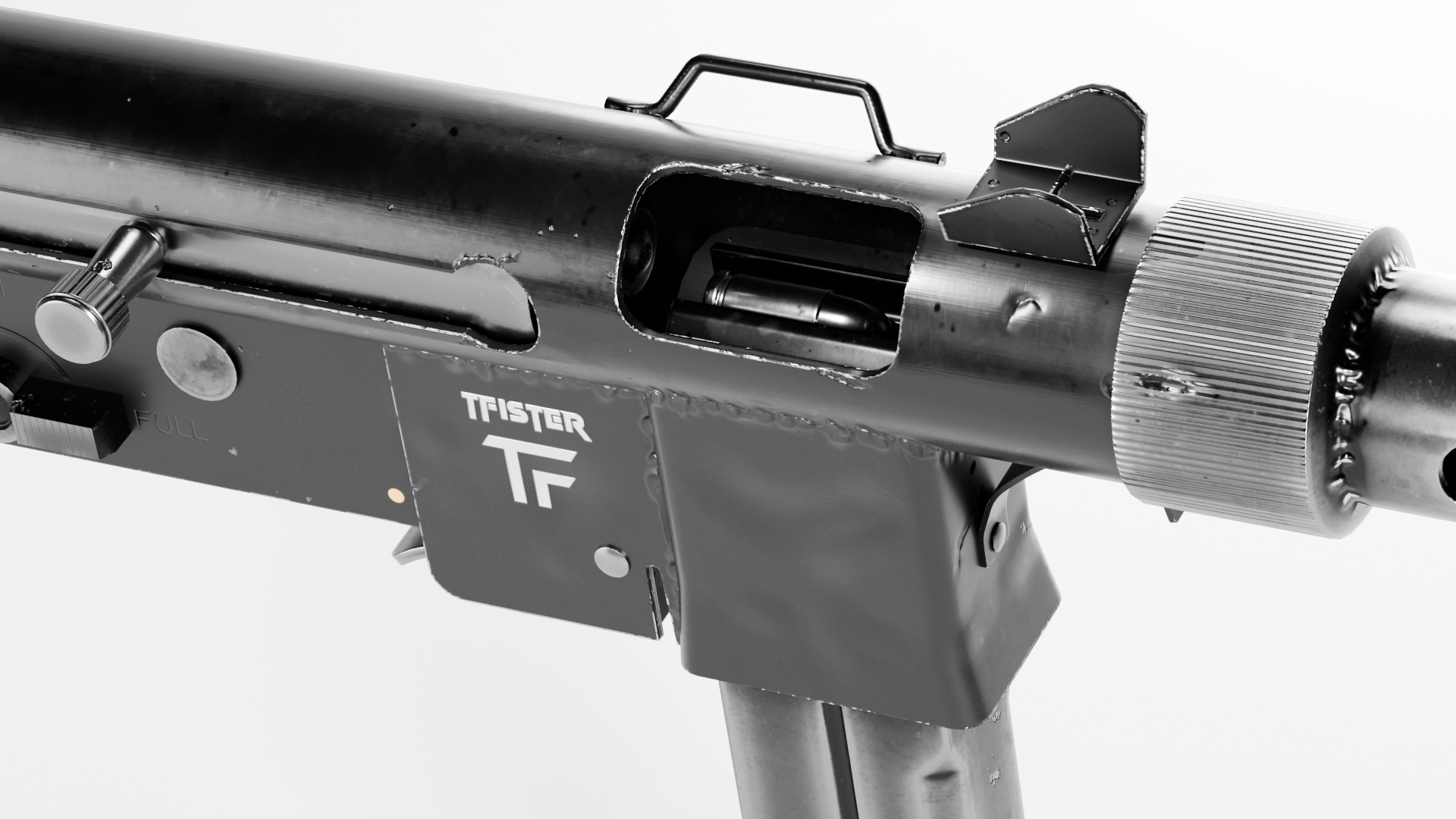 Smith  wesson M76 Rifle Low-poly 3D model_13