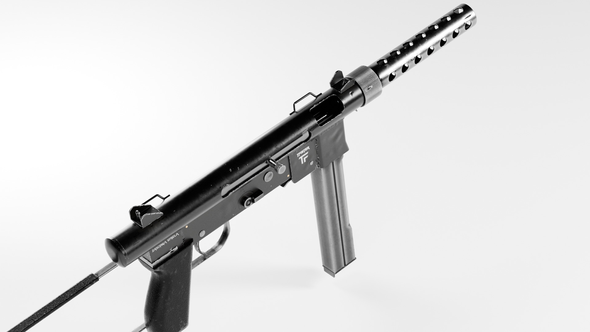 Smith  wesson M76 Rifle Low-poly 3D model_12