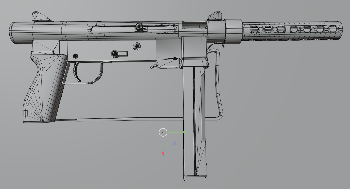Smith  wesson M76 Rifle Low-poly 3D model_15