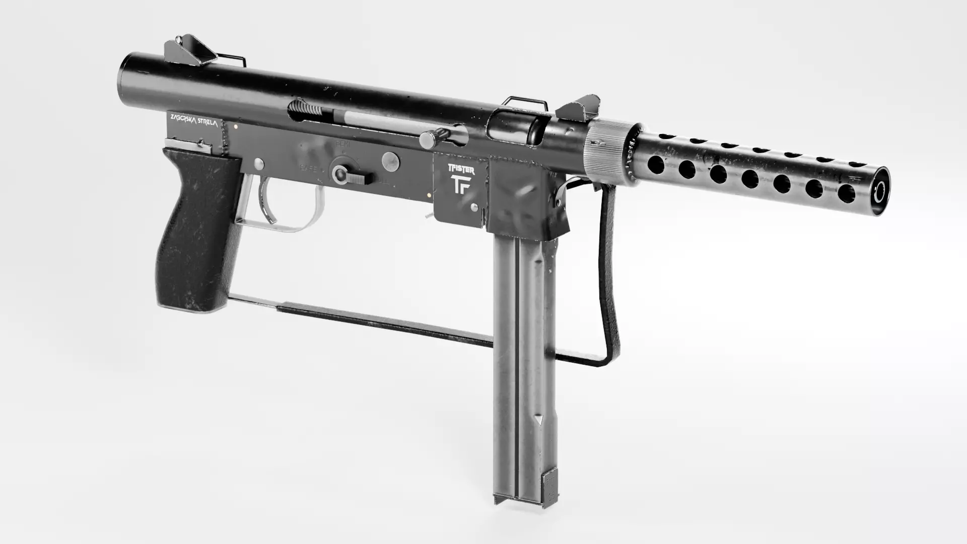 Smith  wesson M76 Rifle Low-poly 3D model_0