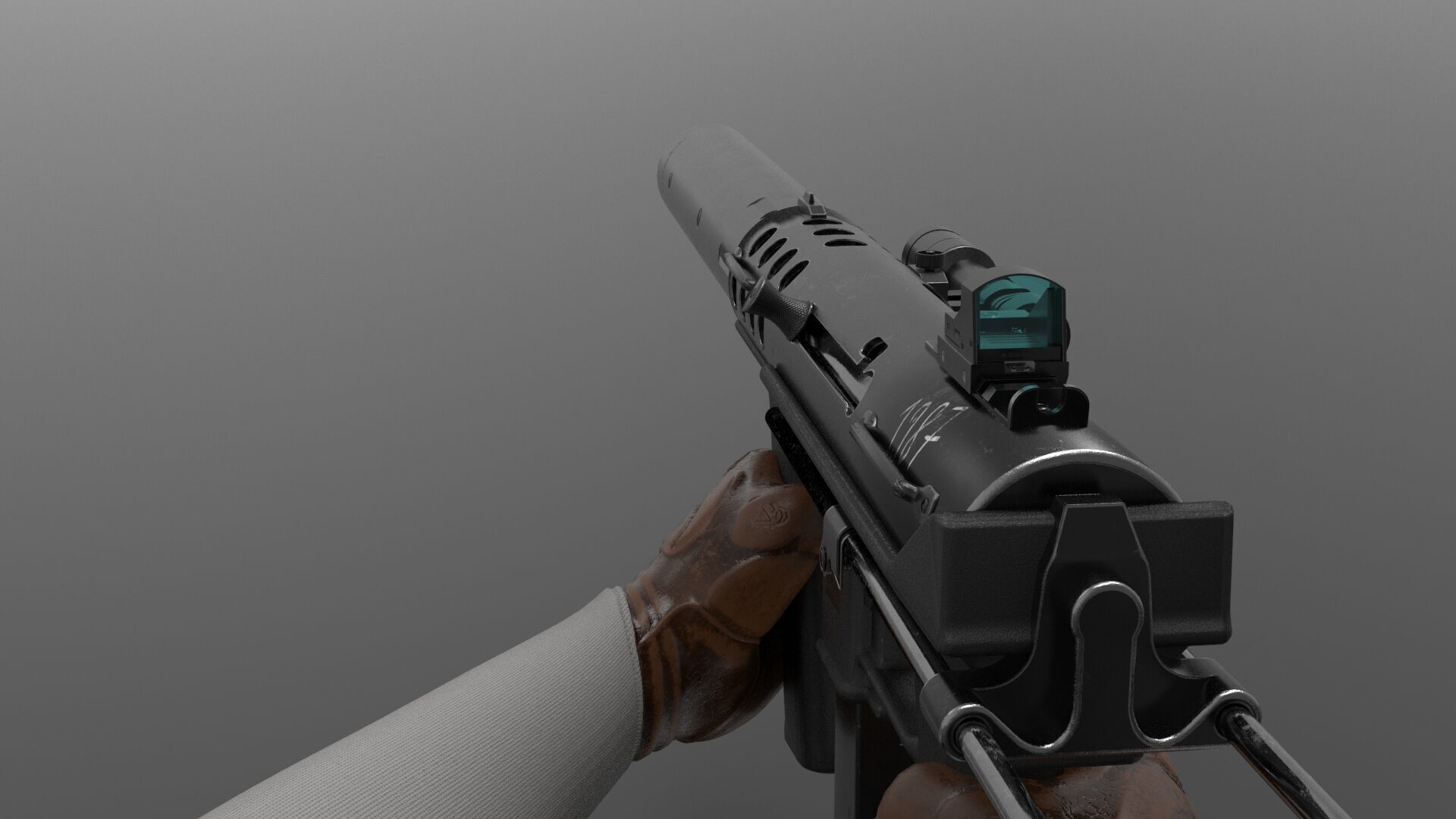 Tec9 Semiauto Pistol Fps - Tps Low-poly 3D model_10