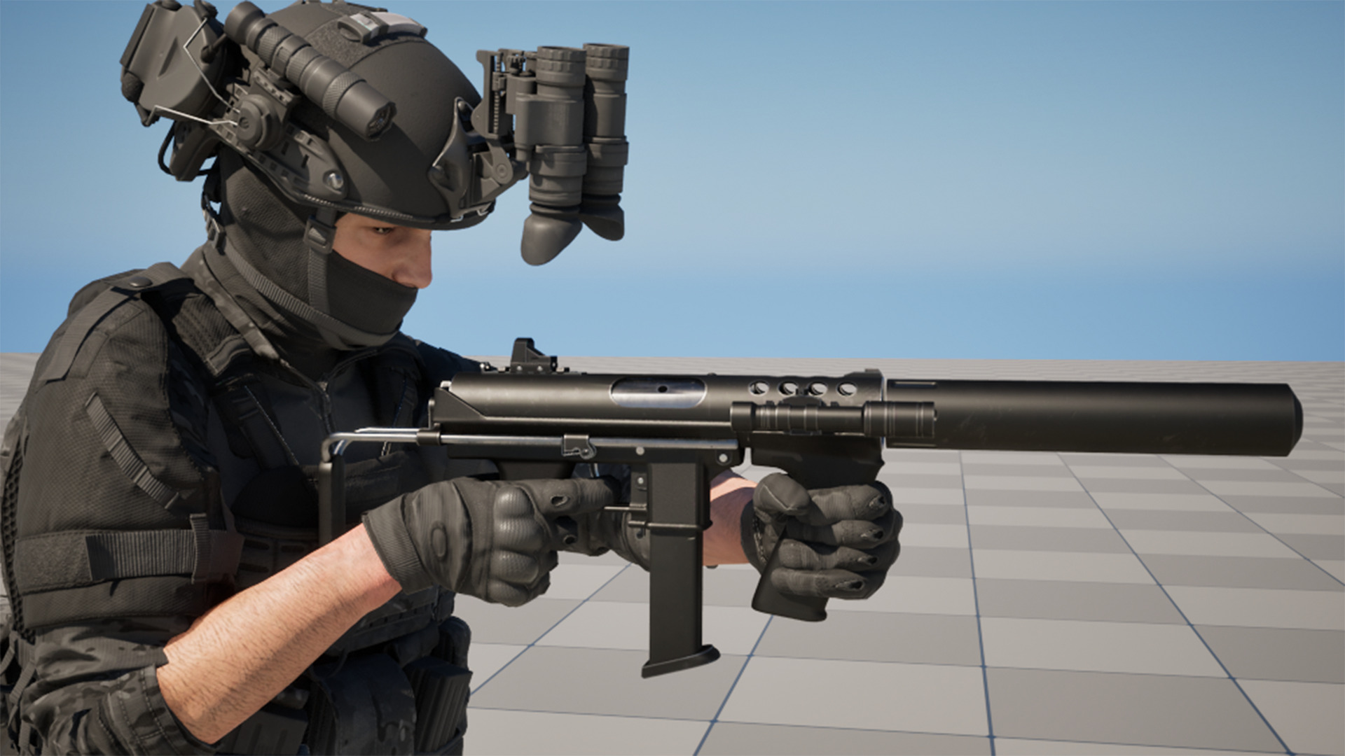 Tec9 Semiauto Pistol Fps - Tps Low-poly 3D model_16