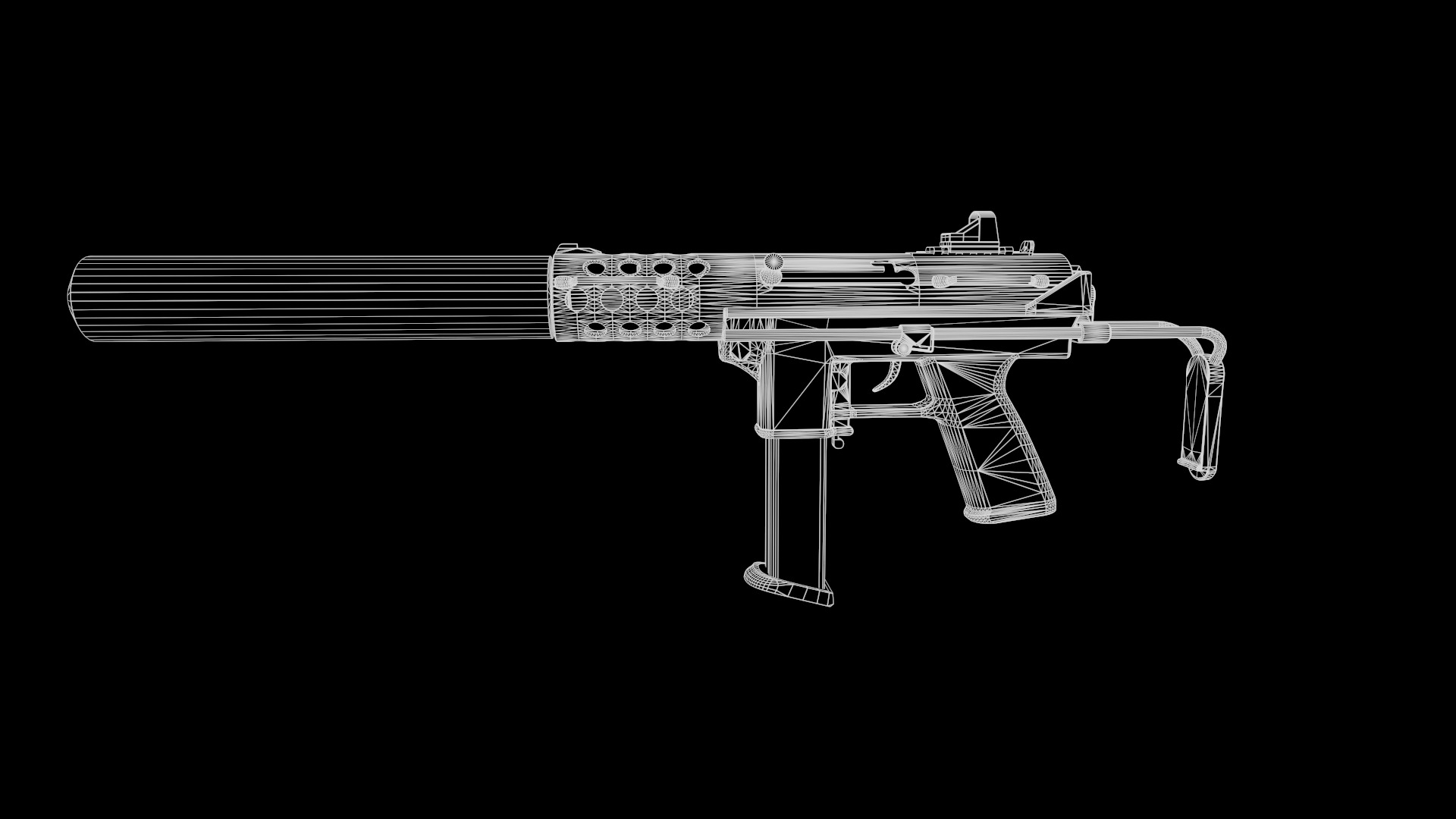 Tec9 Semiauto Pistol Fps - Tps Low-poly 3D model_17