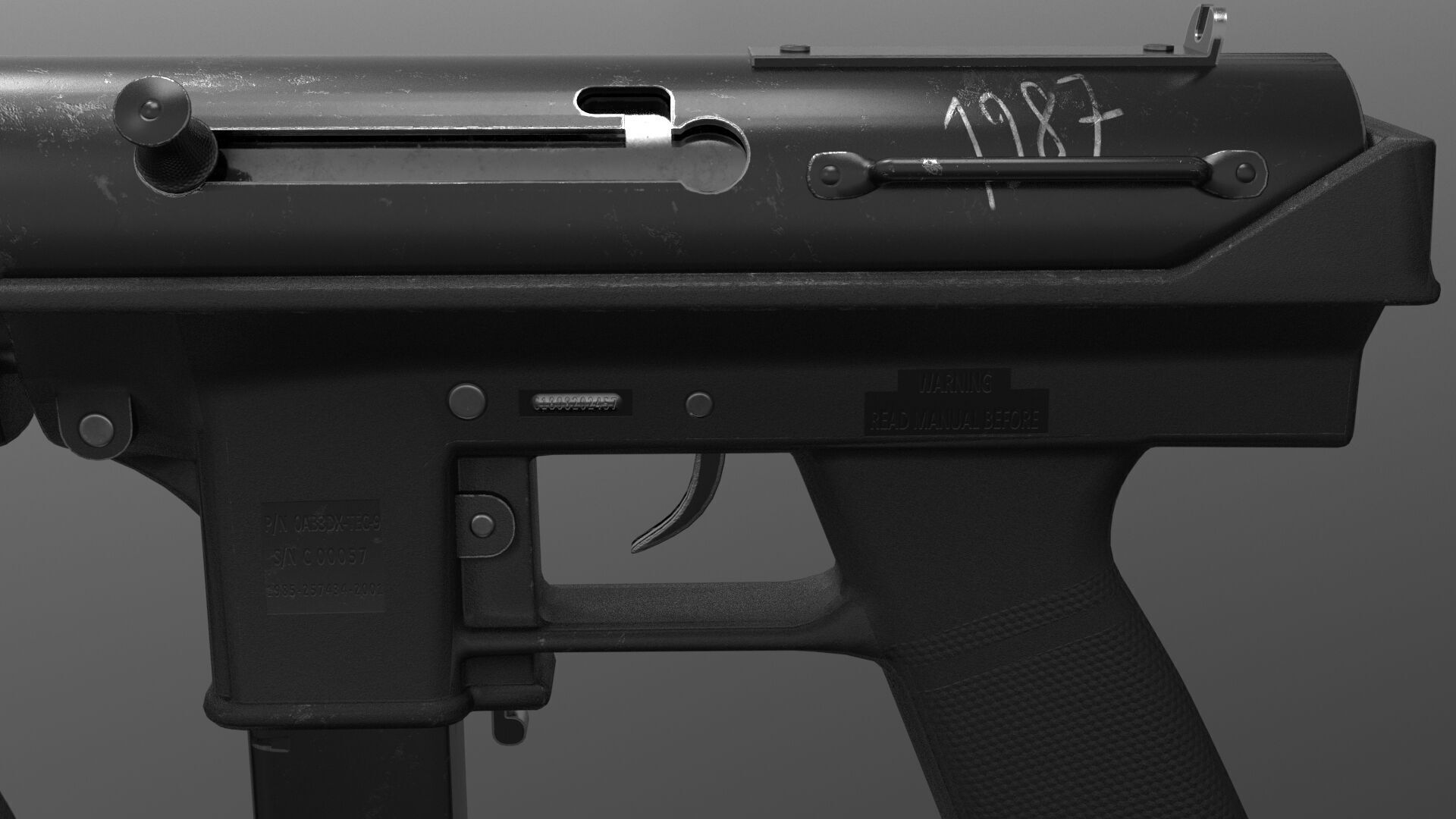 Tec9 Semiauto Pistol Fps - Tps Low-poly 3D model_9