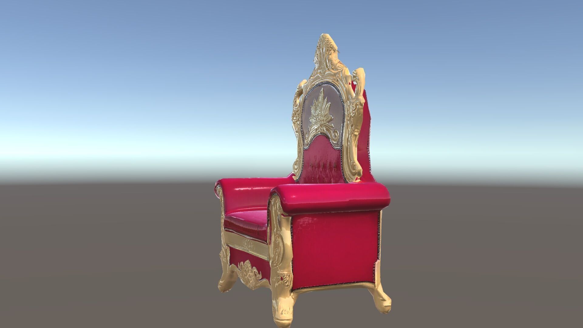 Royal Throne Chair D Model Pack Low-poly 3D model_14