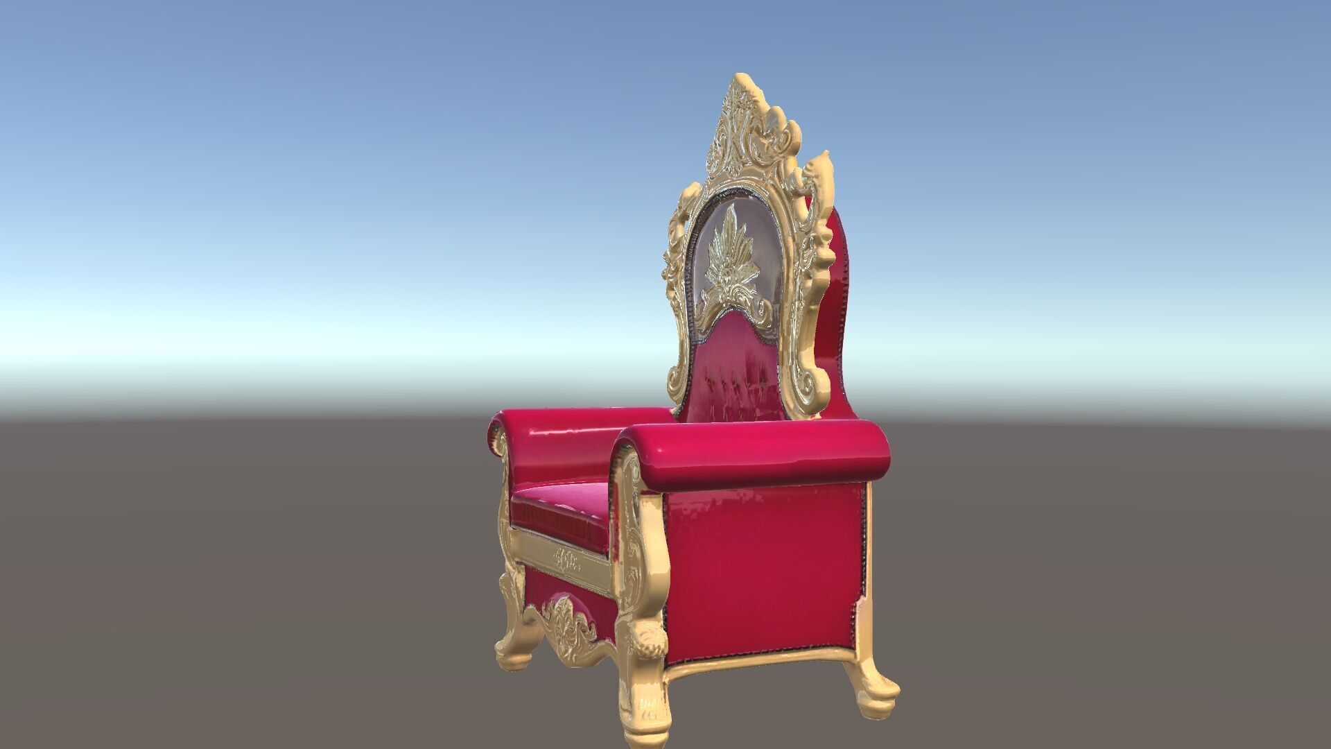 Royal Throne Chair D Model Pack Low-poly 3D model_30