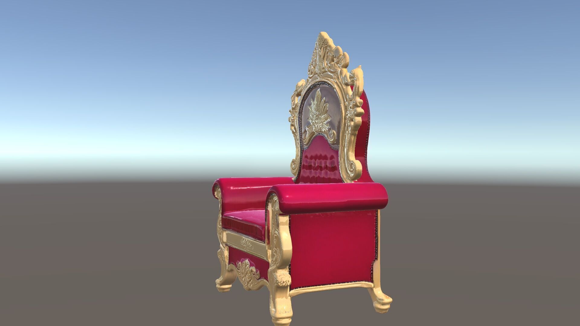 Royal Throne Chair D Model Pack Low-poly 3D model_5