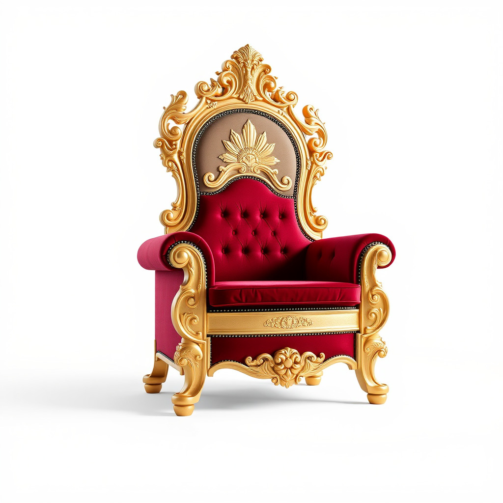 Royal Throne Chair D Model Pack Low-poly 3D model_4