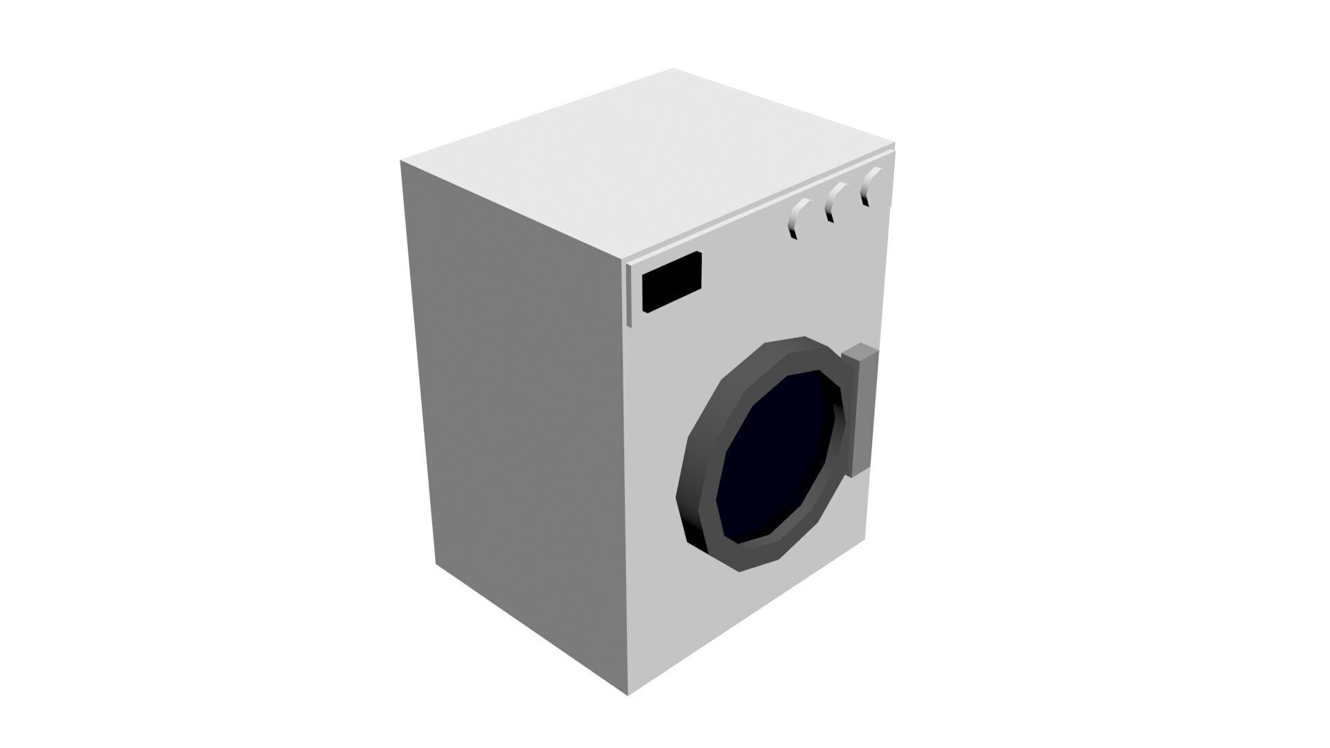 Low Poly Game Ready Washing Machine Low-poly 3D model_5