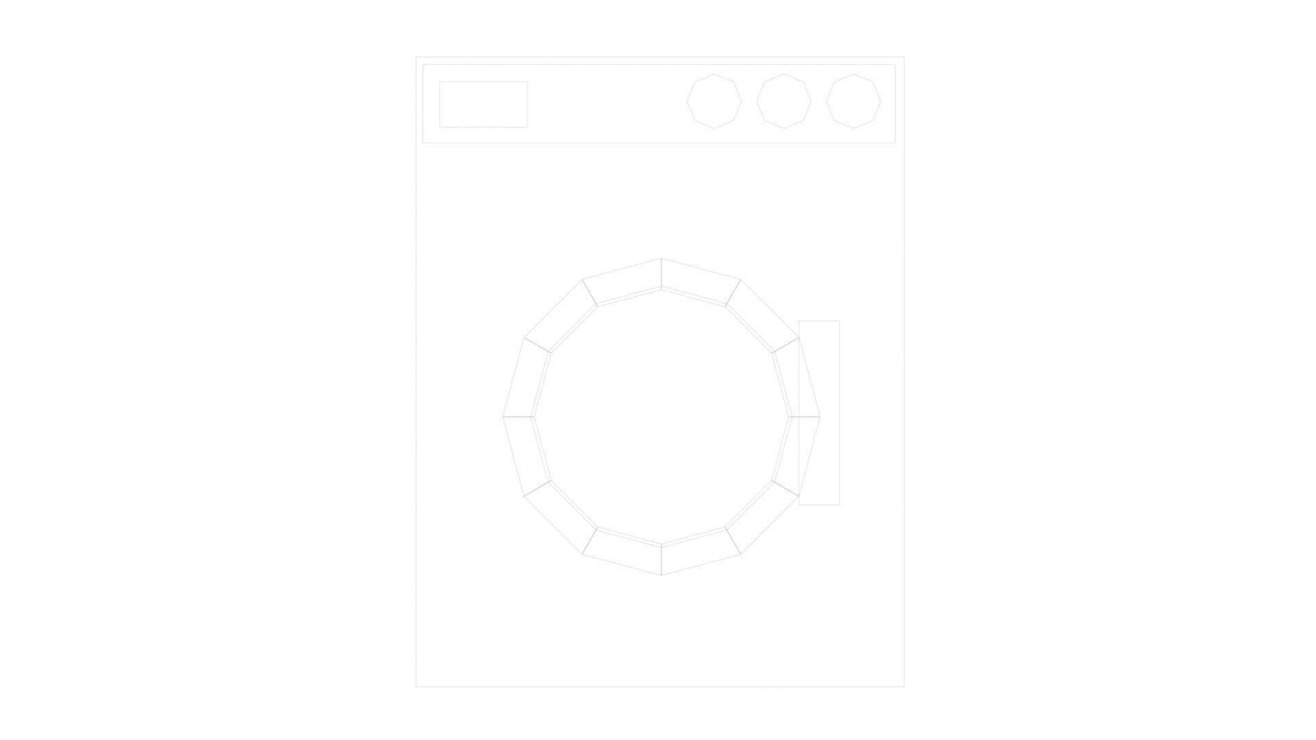 Low Poly Game Ready Washing Machine Low-poly 3D model_19