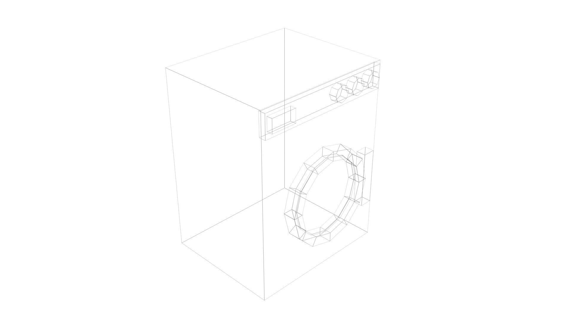 Low Poly Game Ready Washing Machine Low-poly 3D model_17