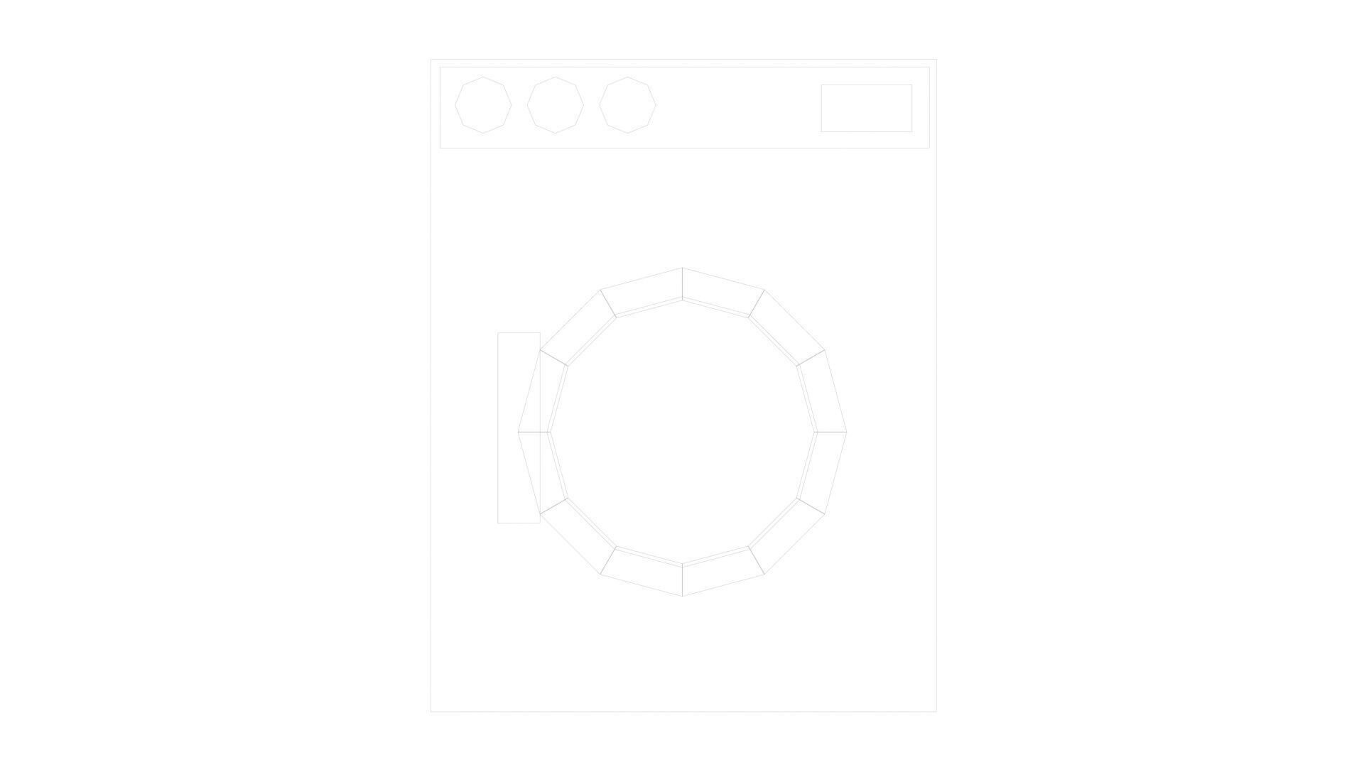 Low Poly Game Ready Washing Machine Low-poly 3D model_22