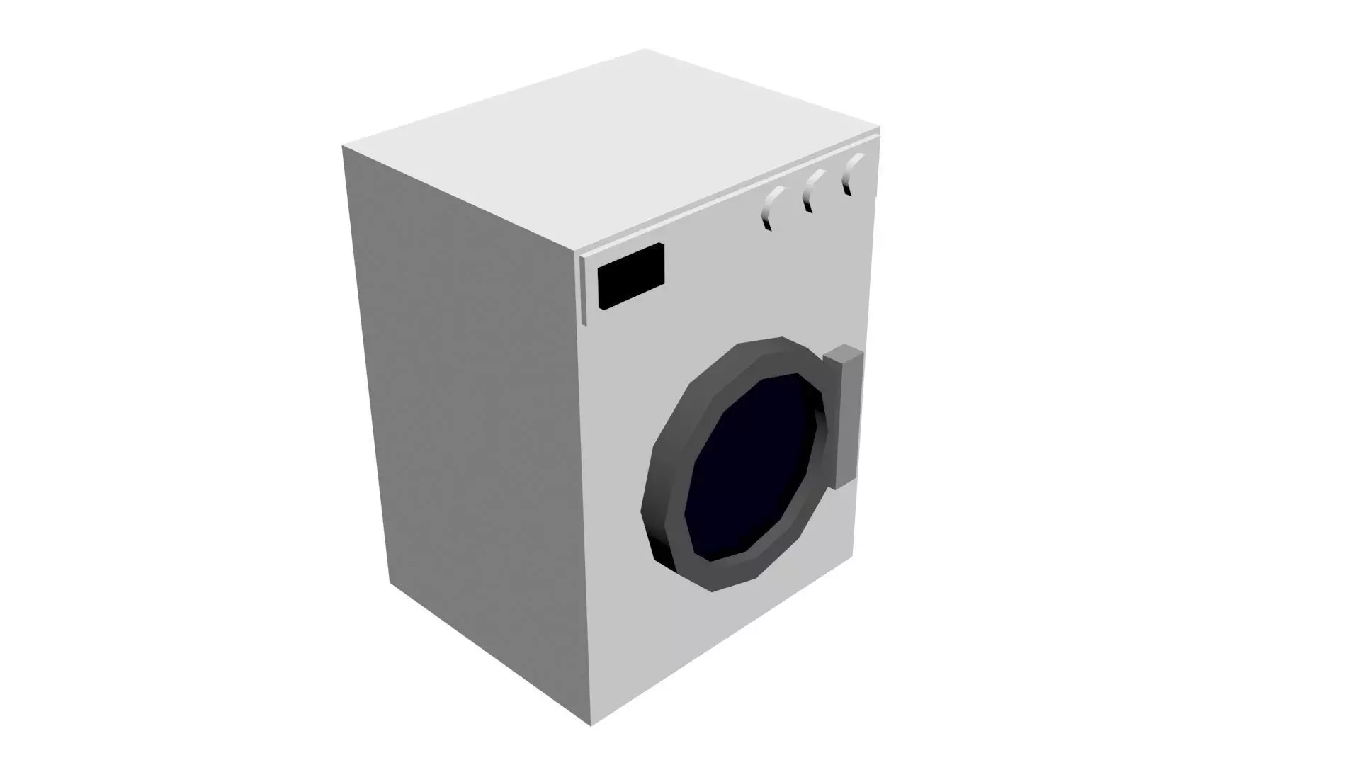 Low Poly Game Ready Washing Machine Low-poly 3D model_0