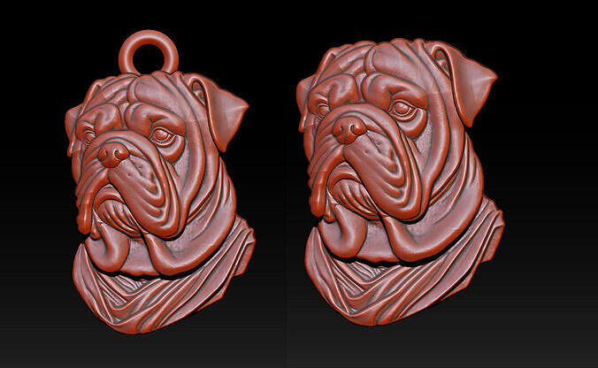   Bull Dog Pendant 3D print model