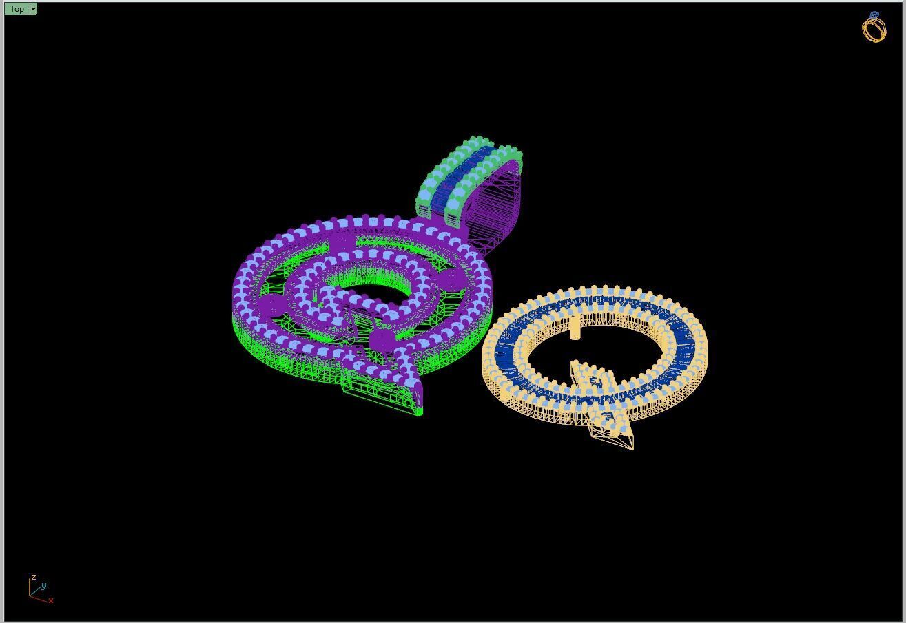 Custom Initial Q Letter Diamond A to Z Alphabet Bug Necklace 3D print model_14