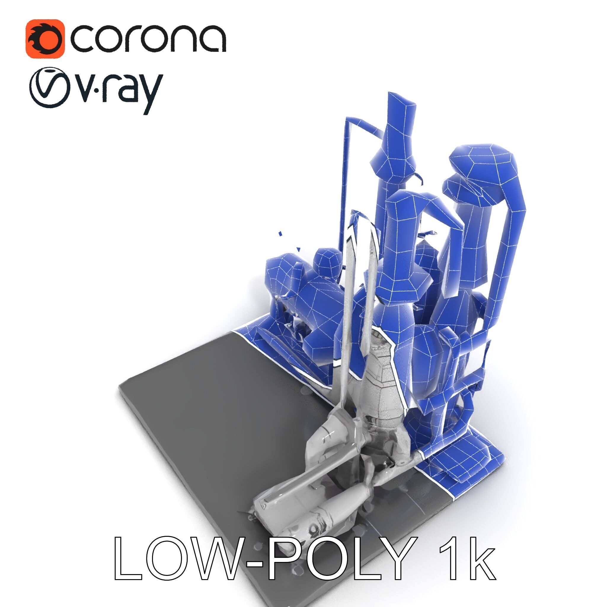 Industrial Chemical Plant Model Pack Low-poly 3D model_31