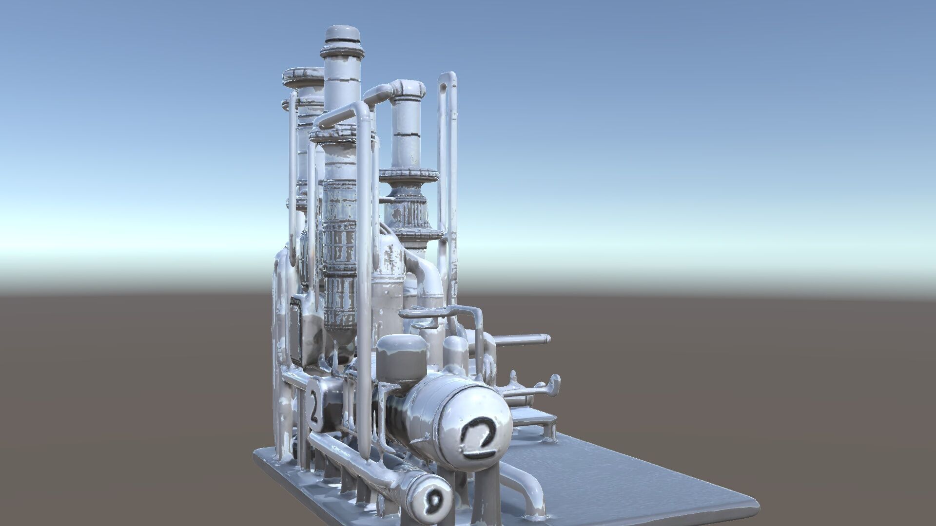 Industrial Chemical Plant Model Pack Low-poly 3D model_5