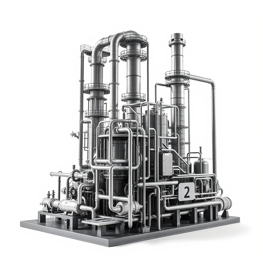 Industrial Chemical Plant Model Pack Low-poly 3D model_4