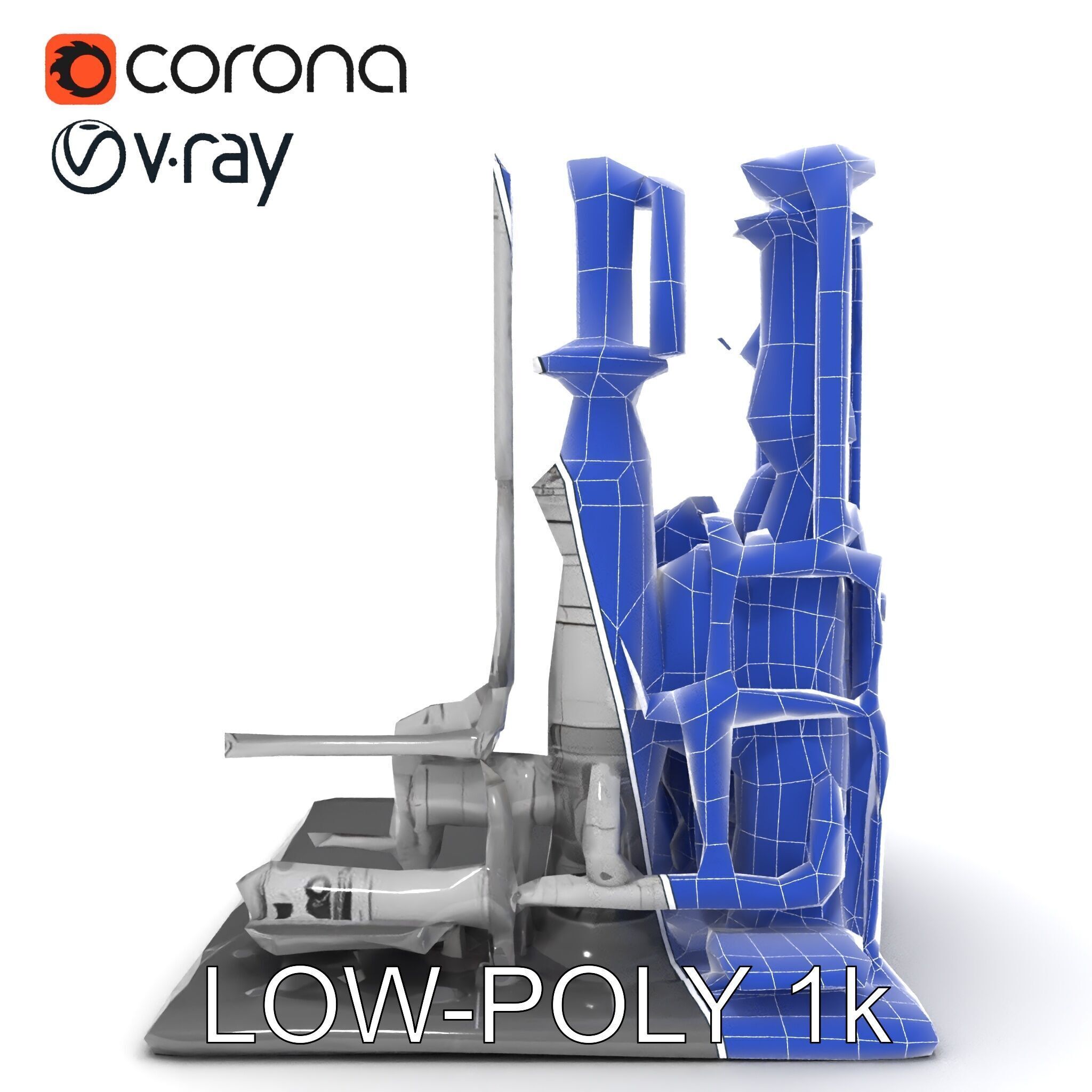 Industrial Chemical Plant Model Pack Low-poly 3D model_26