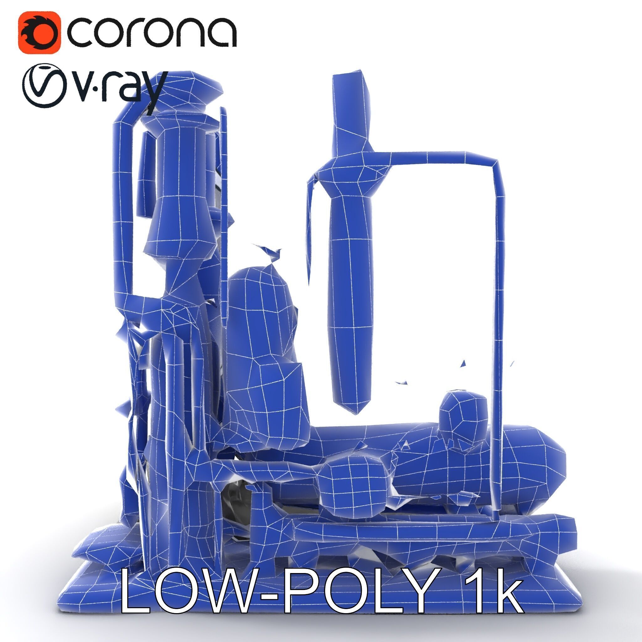 Industrial Chemical Plant Model Pack Low-poly 3D model_28