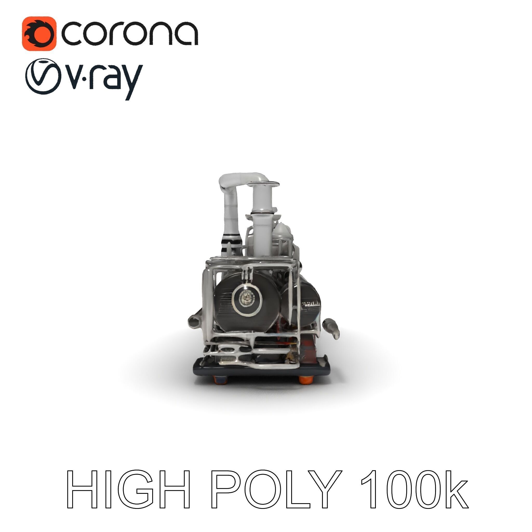 Industrial Machine D Model Pack Low-poly 3D model_29