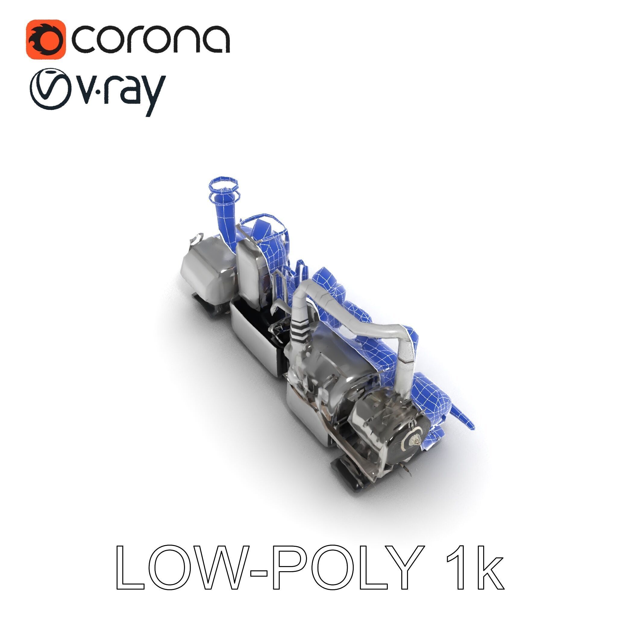 Industrial Machine D Model Pack Low-poly 3D model_10
