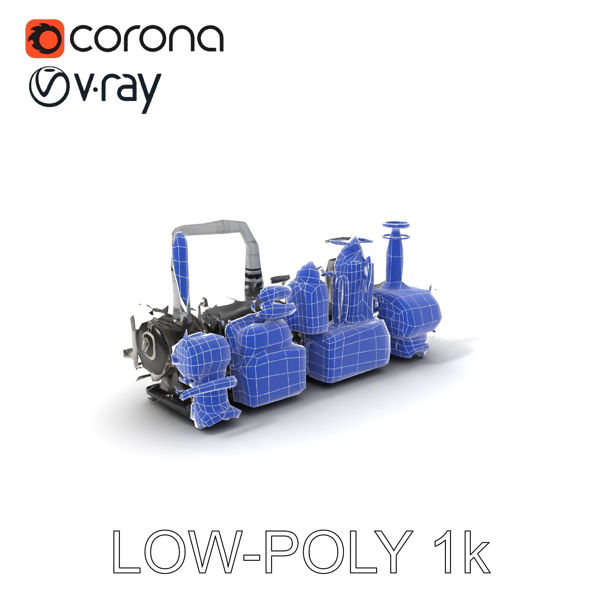Industrial Machine D Model Pack Low-poly 3D model_23