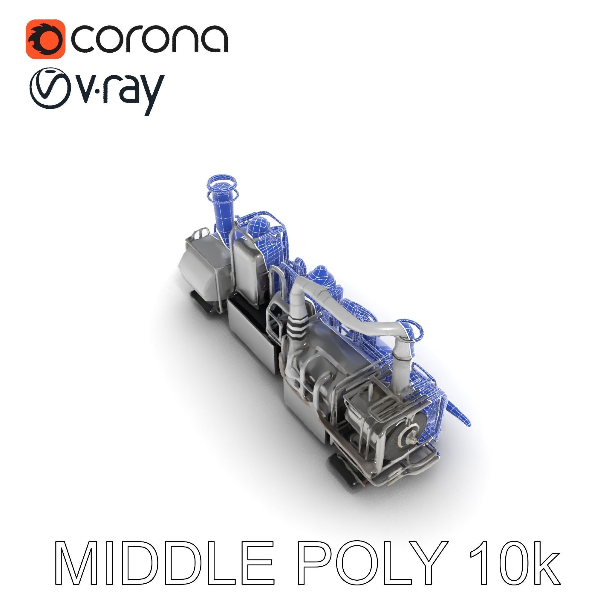 Industrial Machine D Model Pack Low-poly 3D model_17
