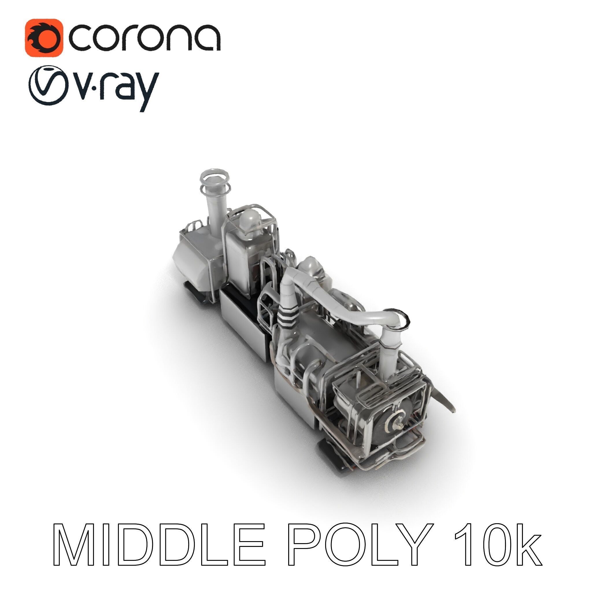 Industrial Machine D Model Pack Low-poly 3D model_14