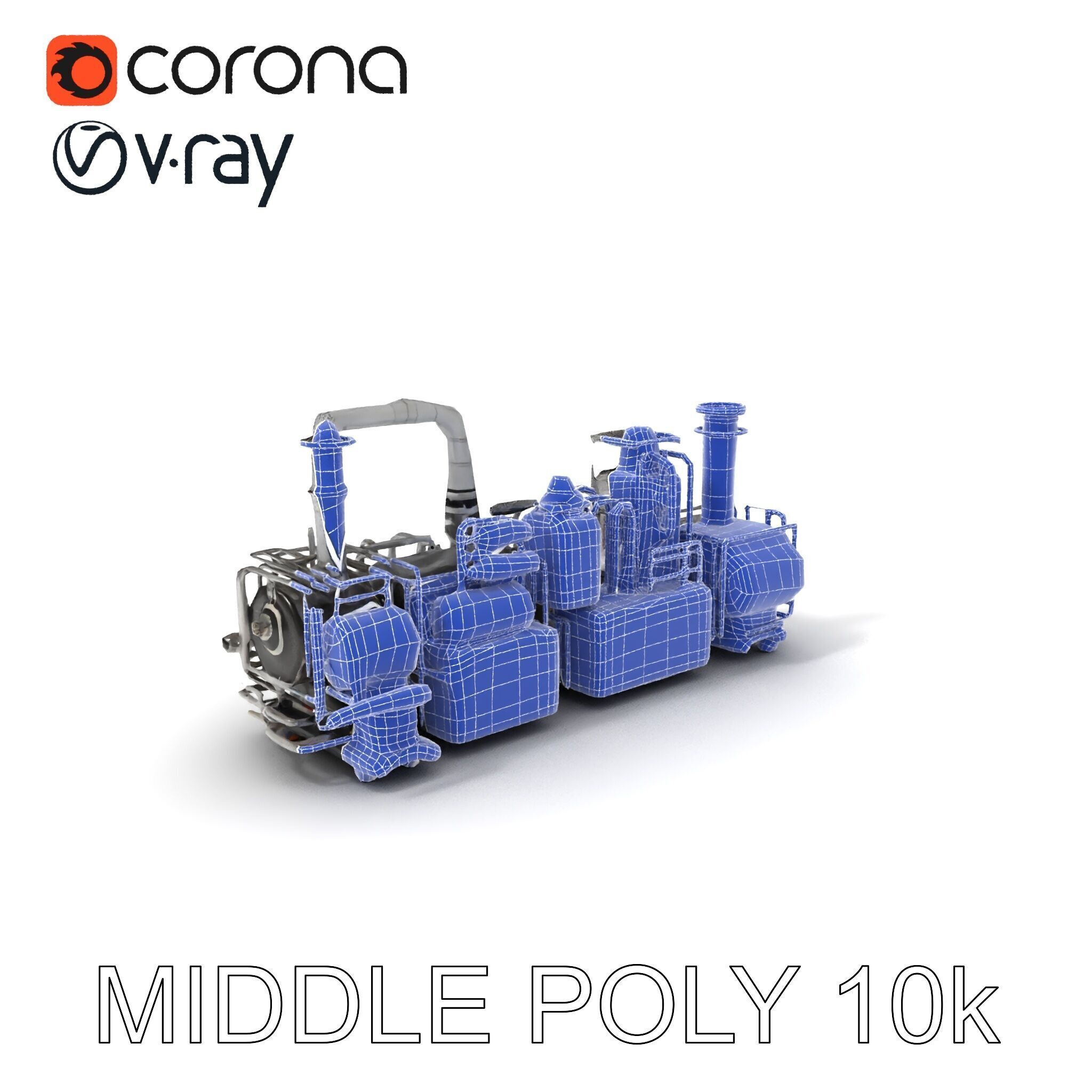 Industrial Machine D Model Pack Low-poly 3D model_22