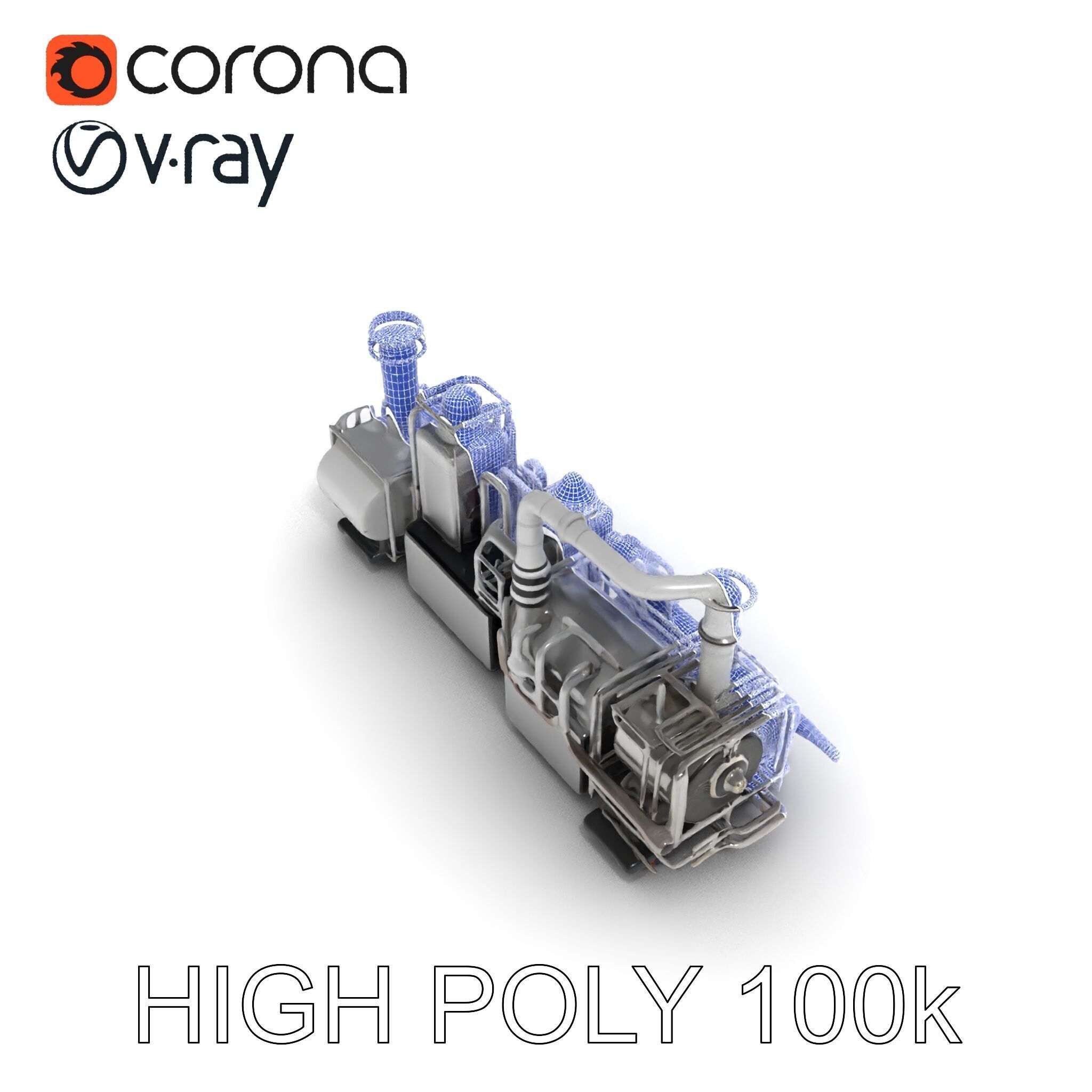 Industrial Machine D Model Pack Low-poly 3D model_16