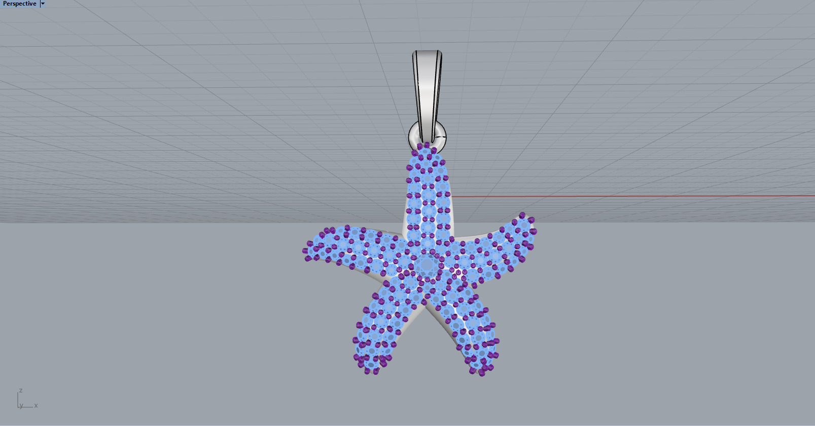 Starfish pendant model 1242 3D print model_8