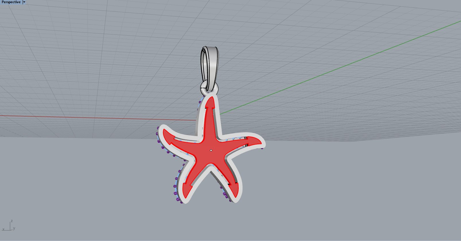 Starfish pendant model 1242 3D print model_9