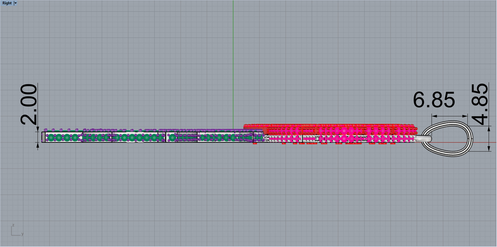 Rose pendant model 1244 3D print model_8