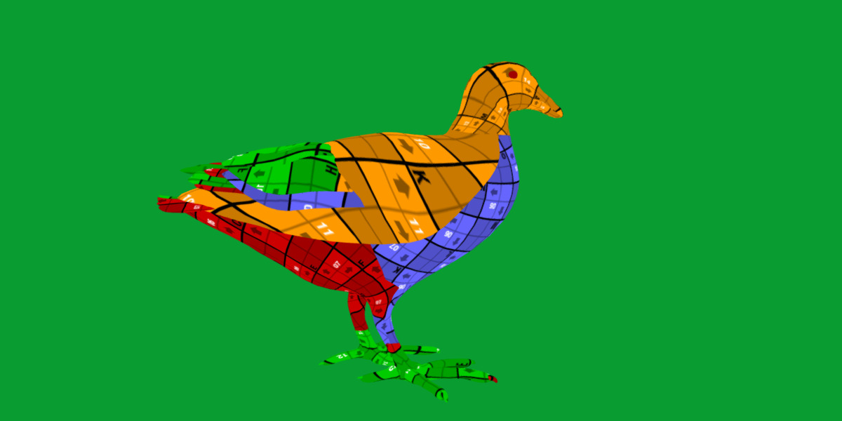 Moorhen Water Bird Low-poly 3D model_27