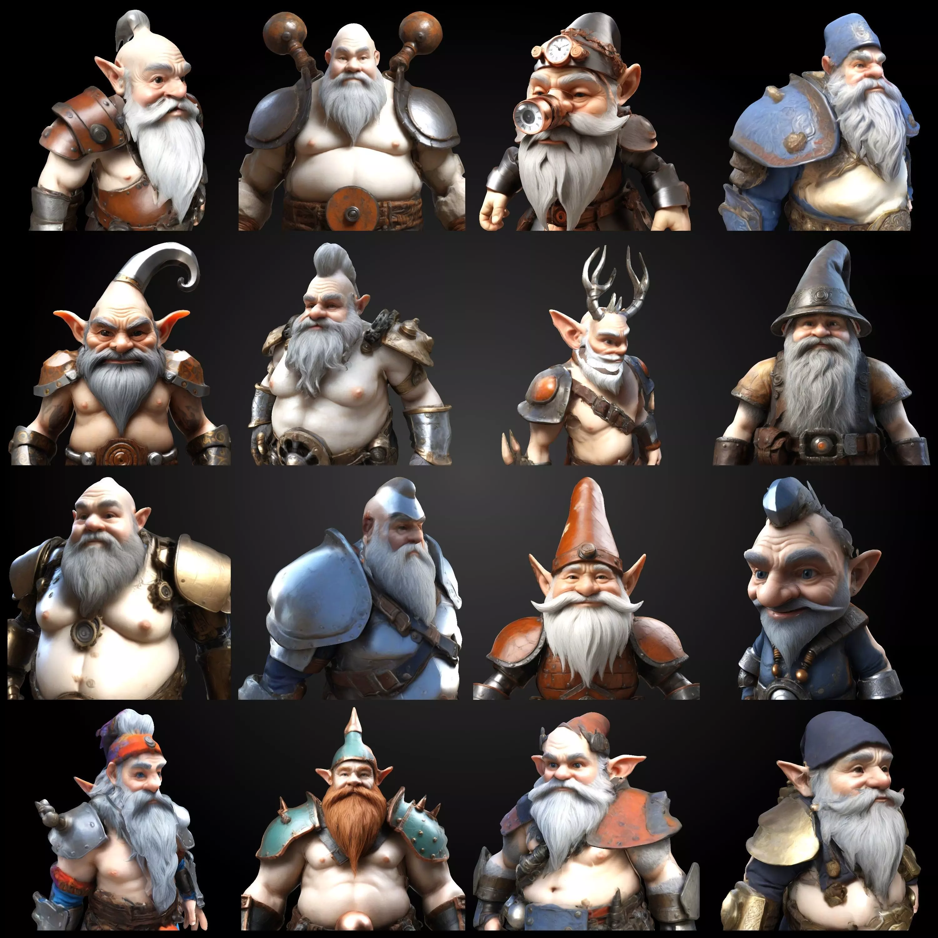 Dwarven Vanguard - Full-Body Single-Piece Figurine 3D print model
