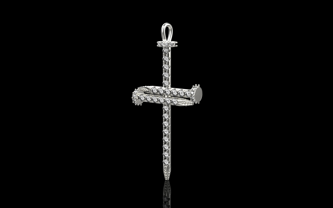 Nail cross model 1249 3D print model_2