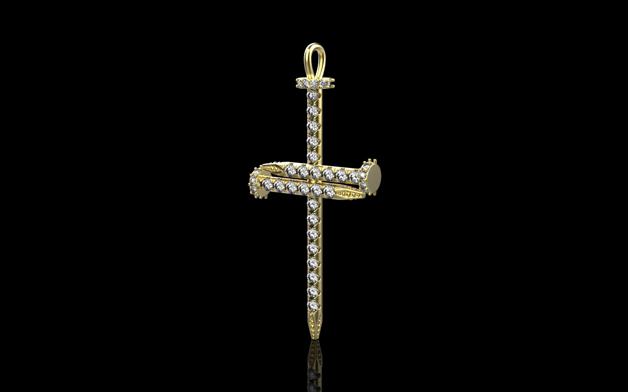 Nail cross model 1249 3D print model_18