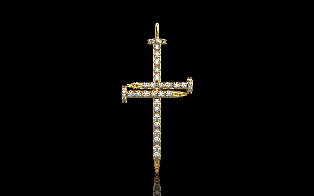 Nail cross model 1249 3D print model_9