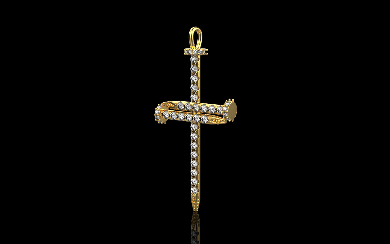 Nail cross model 1249 3D print model_17