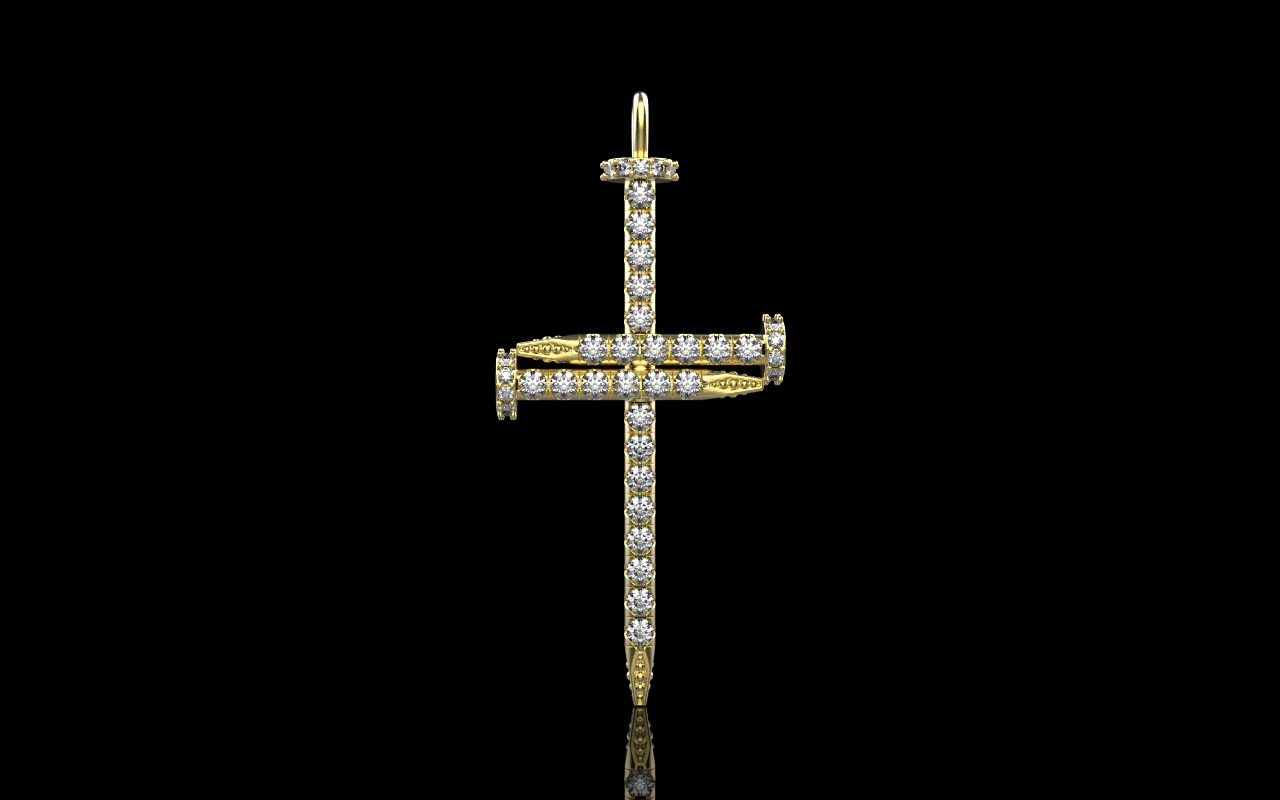 Nail cross model 1249 3D print model_10