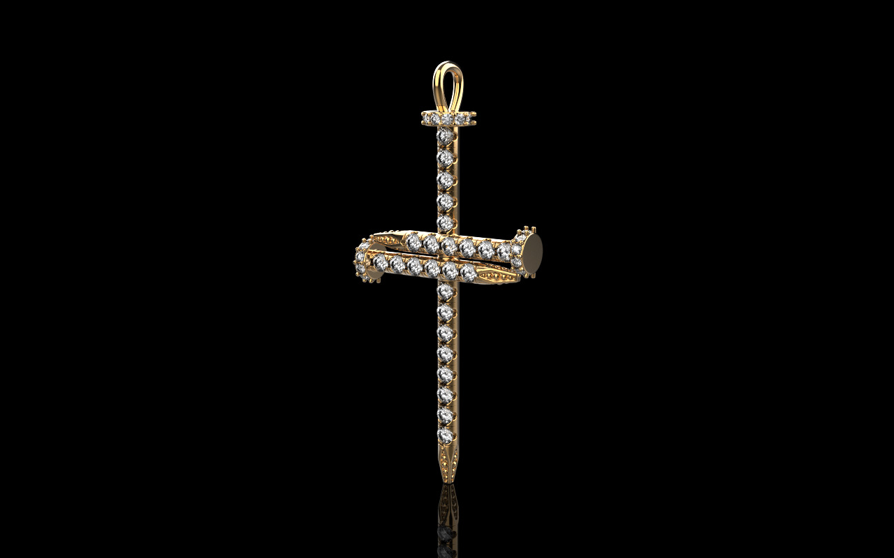 Nail cross model 1249 3D print model_19