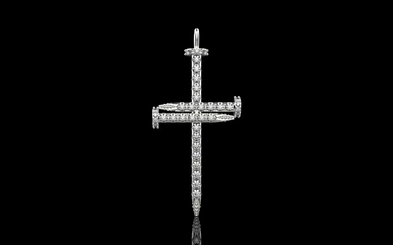 Nail cross model 1249 3D print model_0