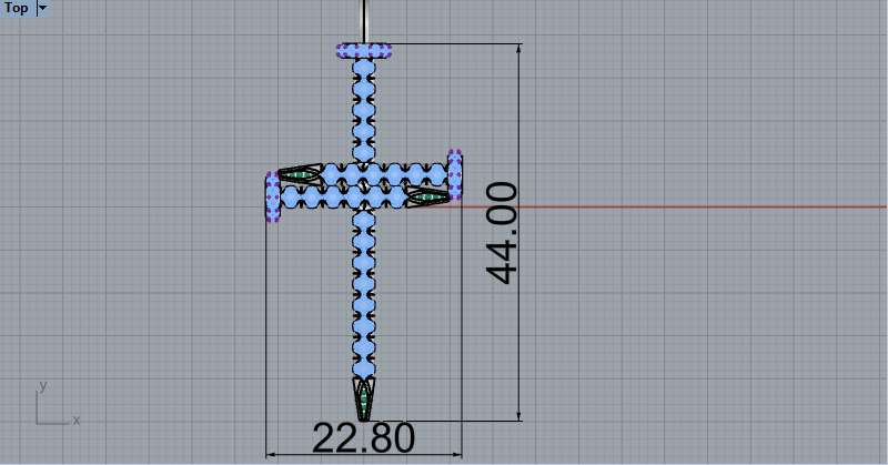 Nail cross model 1249 3D print model_5