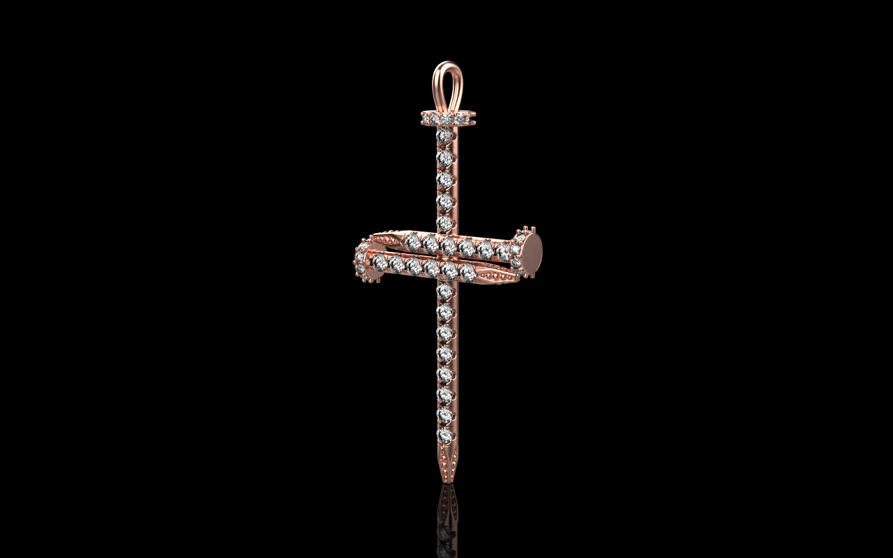 Nail cross model 1249 3D print model_20