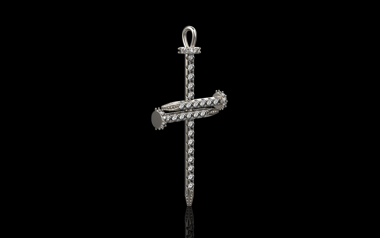Nail cross model 1249 3D print model_15