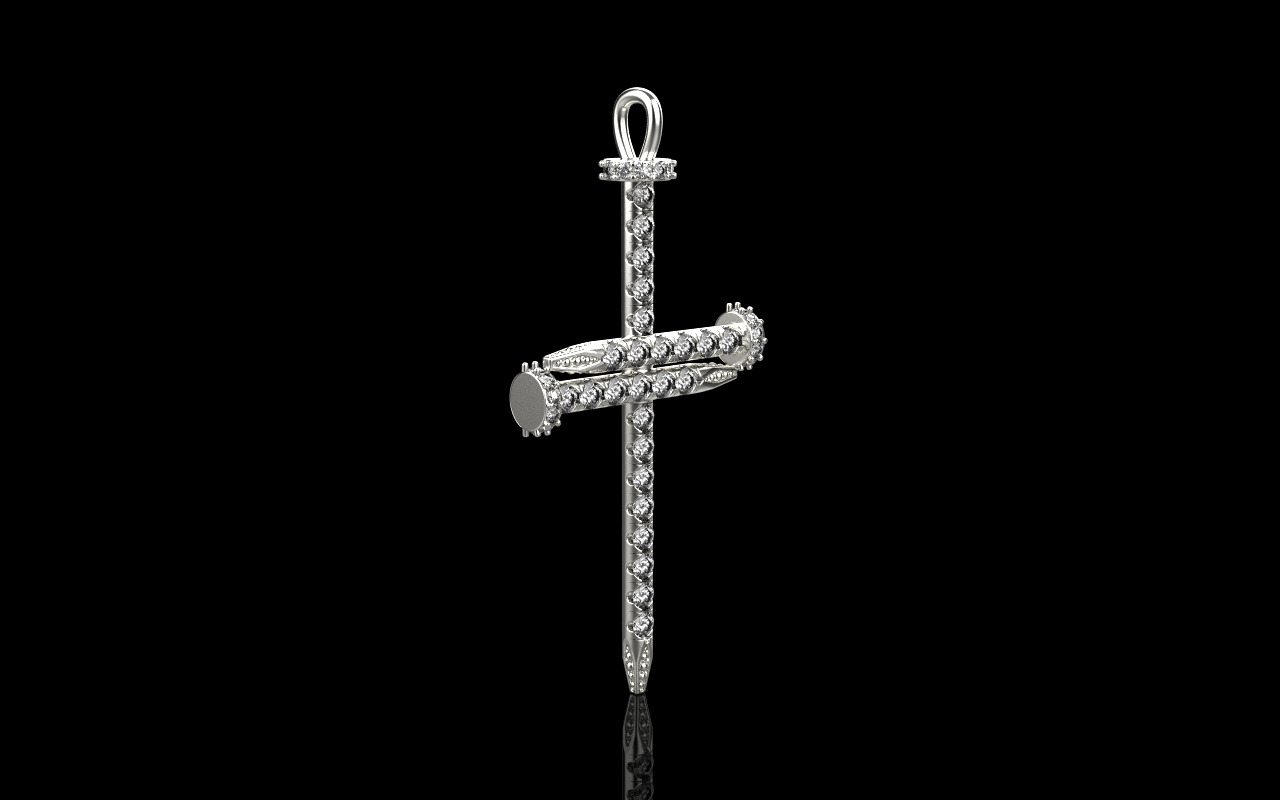 Nail cross model 1249 3D print model_1