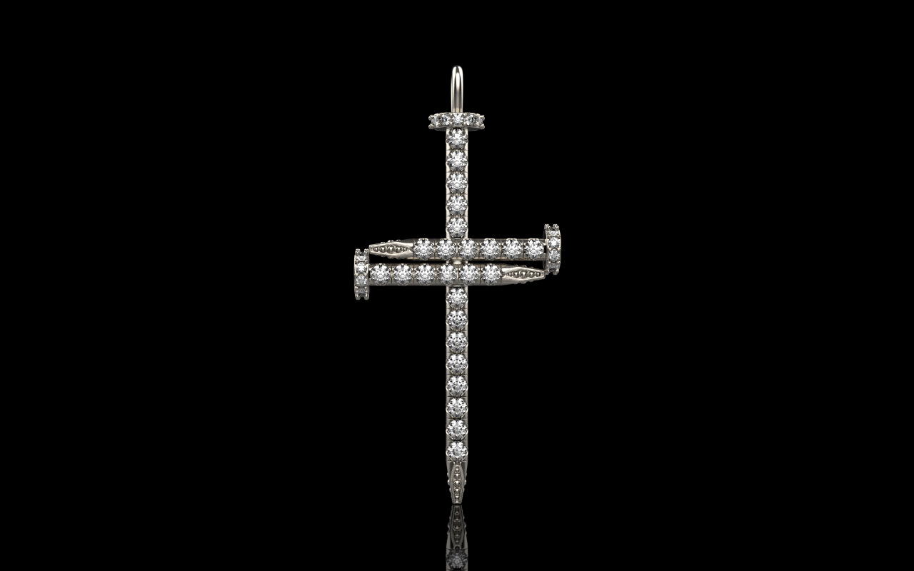 Nail cross model 1249 3D print model_12